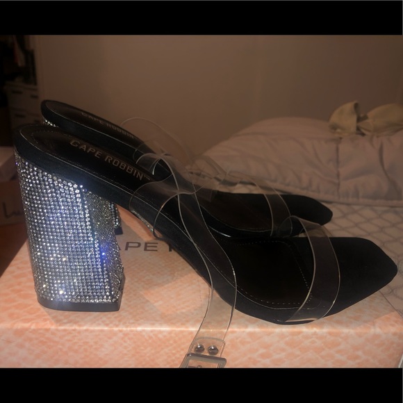 CAPE ROBBIN DRIVE ME INSANE CHUNKY HEEL DIAMOND - Picture 5 of 6